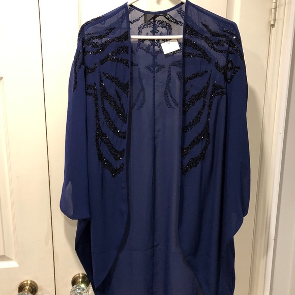 H&M Women’s Midnight Blue Long Overlay - Picture 1 of 9